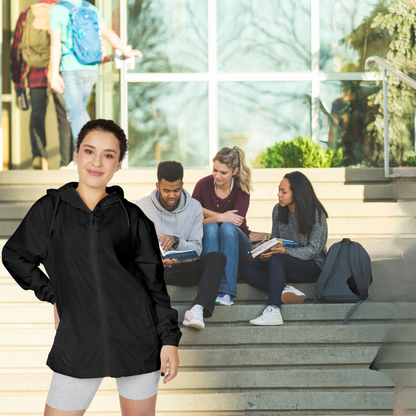 Lightweight Full-Zip Student Windbreaker