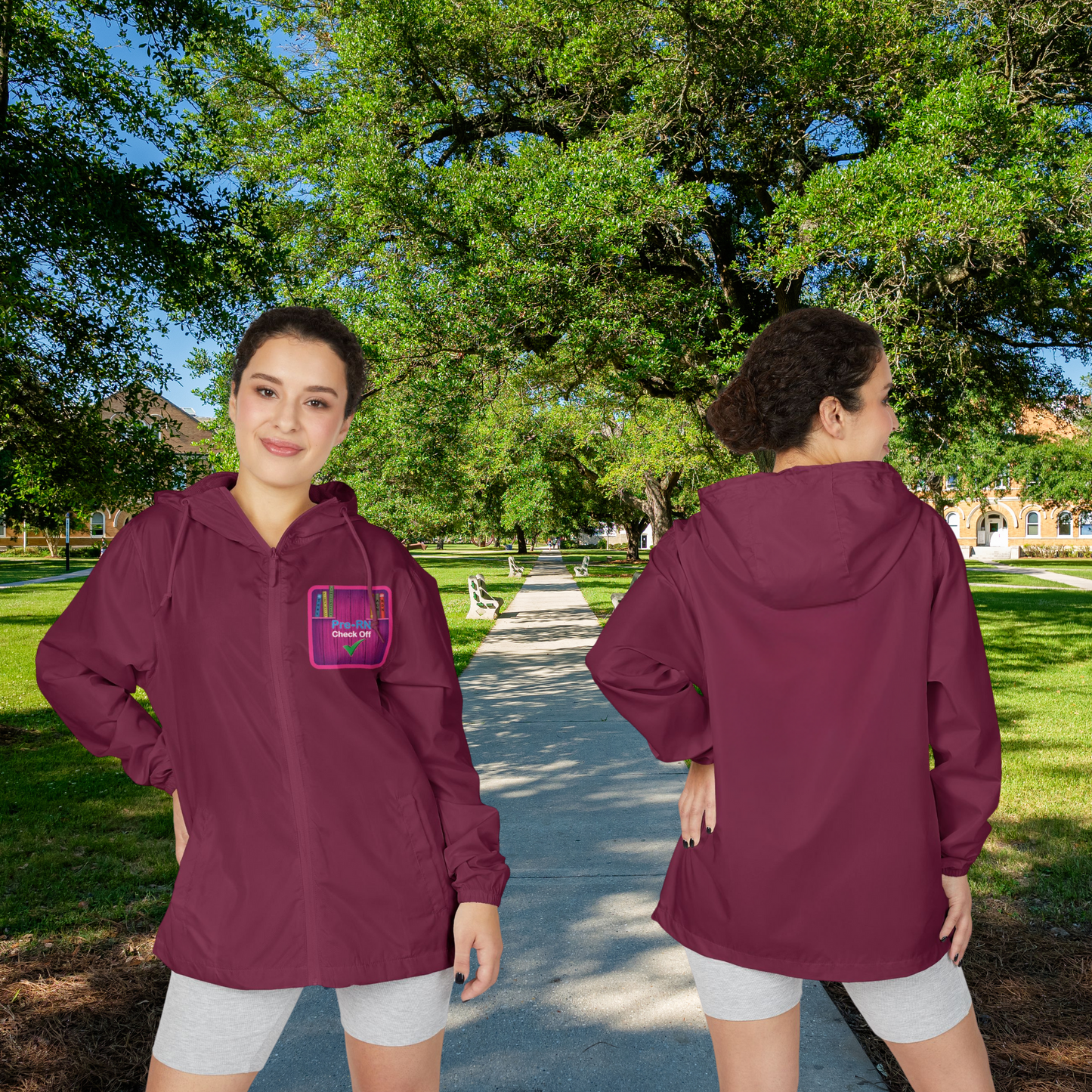 Lightweight Full-Zip Student Windbreaker