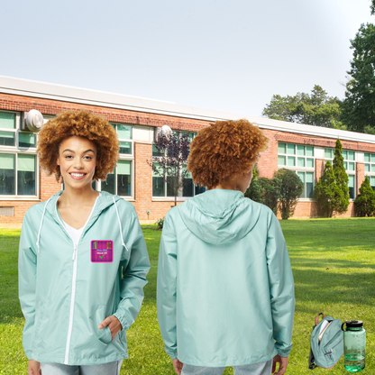 Lightweight Full-Zip Student Windbreaker