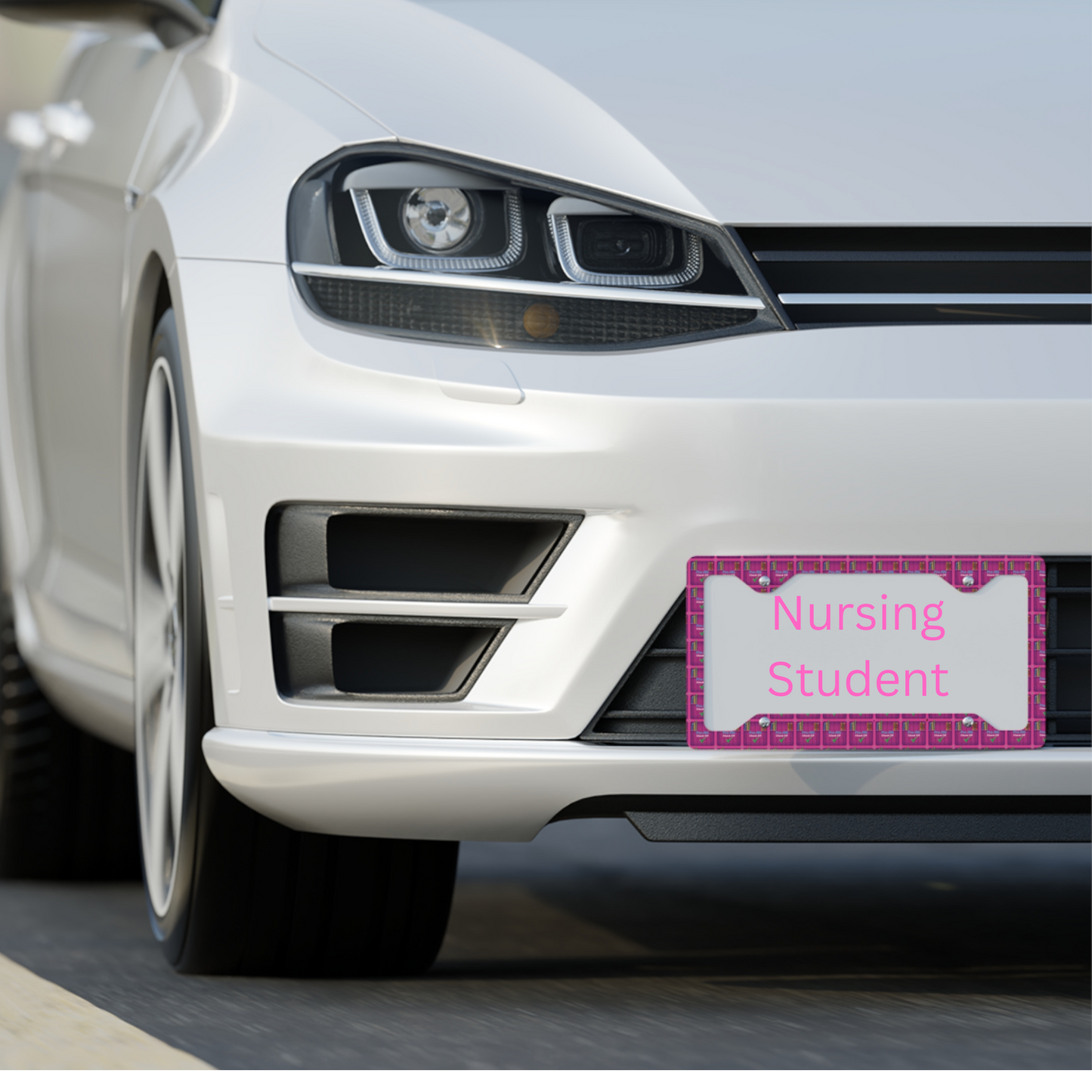 Pre-RN Check-Off Metal License Plate Frame
