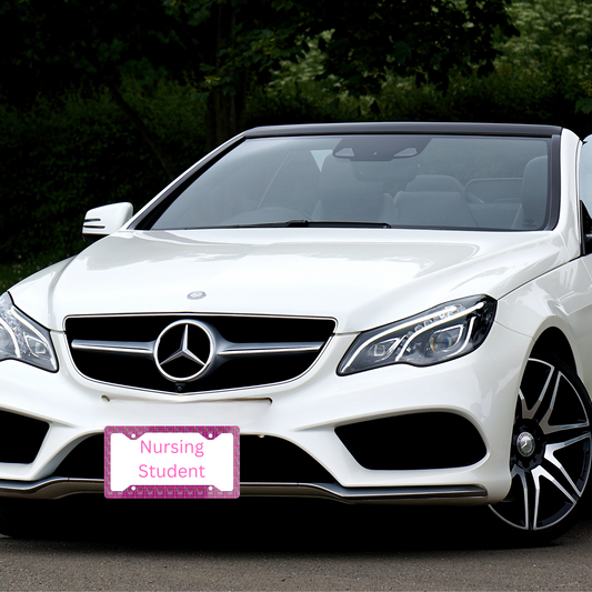 Pre-RN Check-Off Metal License Plate Frame