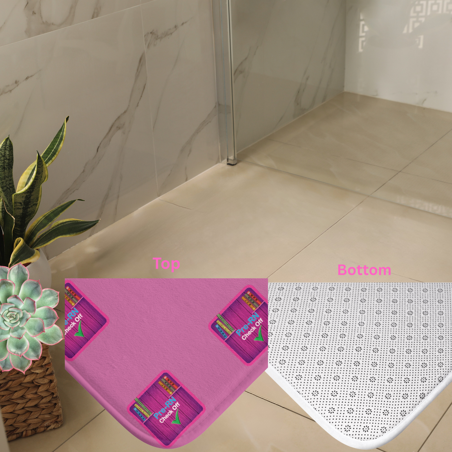 Nursing Student's Cozy Bathroom Mat