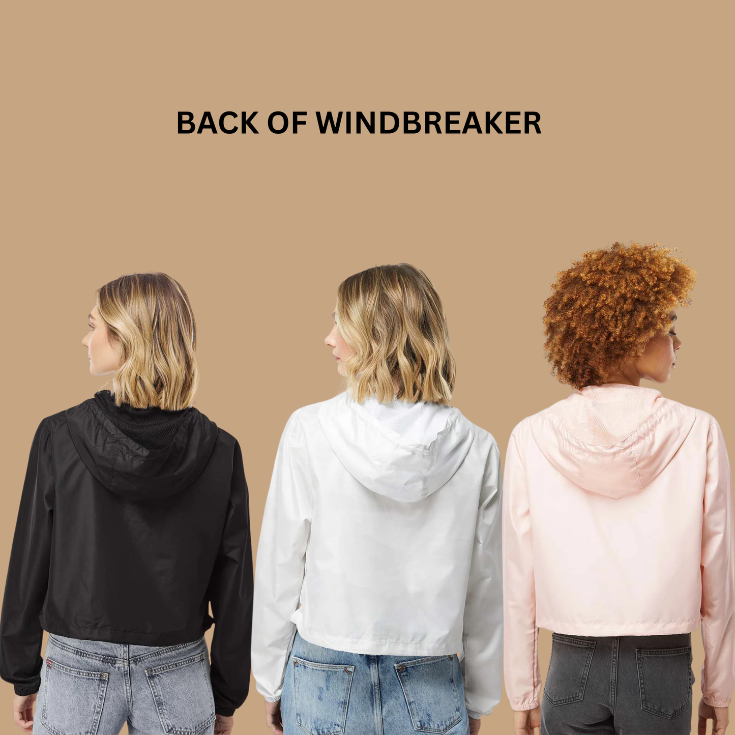 Stay Dry & Stylish with Our Crop Lightweight Windbreaker!