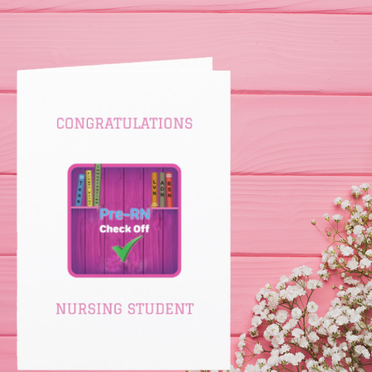 Pre-Nursing and Nursing Student Congratulations Card