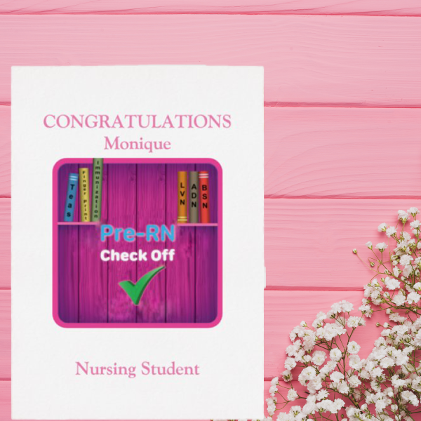 Pre-Nursing and Nursing Student Congratulations Card